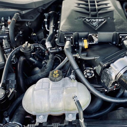 J&L 15-23 Ford Mustang GT/15-20 Ford Mustang GT350 Passenger Side Oil Separator 3.0 - Black Anod