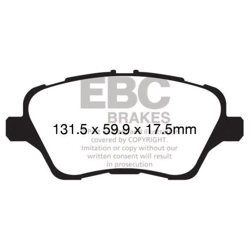 EBC 13+ Ford Fiesta 1.6 Turbo ST Greenstuff Front Brake Pads-Brake Pads - Performance-EBC-EBCDP22149-SMINKpower Performance Parts