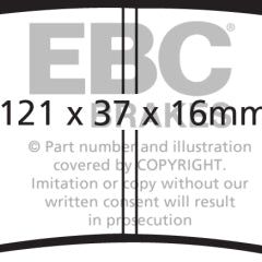 EBC 03-04 Cadillac XLR 4.6 Redstuff Rear Brake Pads-Brake Pads - Performance-EBC-EBCDP31160C-SMINKpower Performance Parts