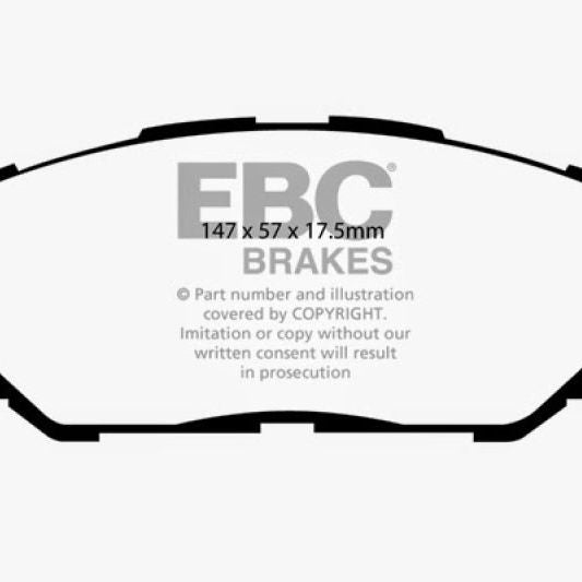 EBC 09-10 Pontiac Vibe 2.4 2WD Ultimax2 Front Brake Pads-Brake Pads - OE-EBC-EBCUD1211-SMINKpower Performance Parts