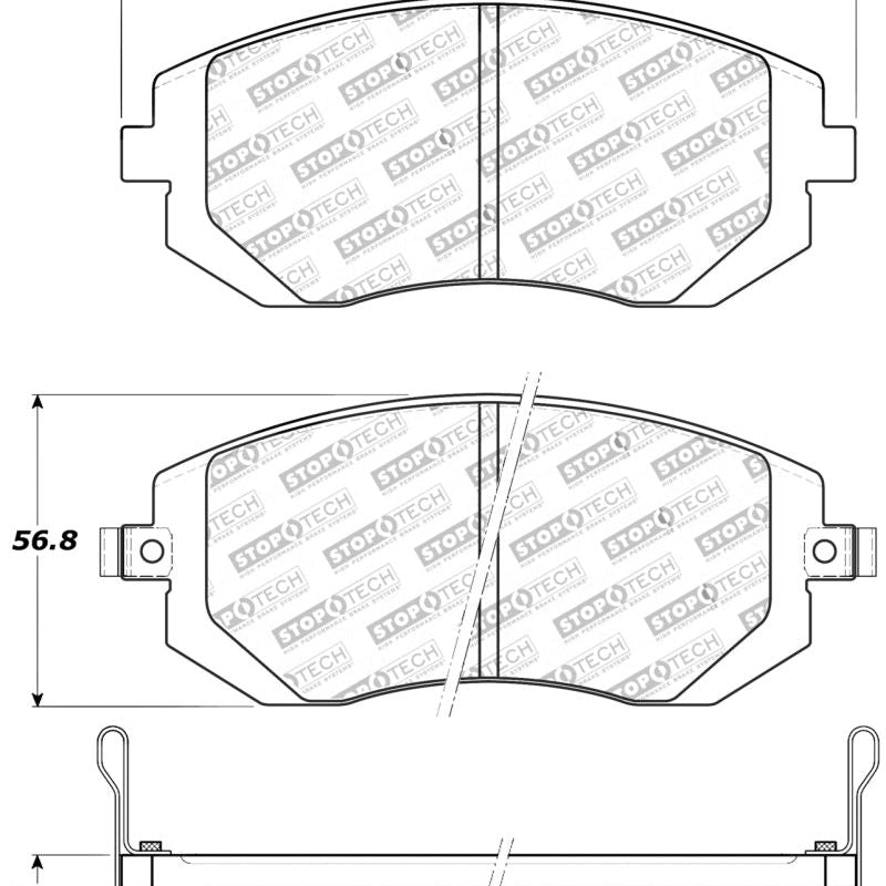 StopTech Street Touring 03-05 WRX/ 08 WRX Front Brake Pads-Brake Pads - OE-Stoptech-STO308.09290-SMINKpower Performance Parts