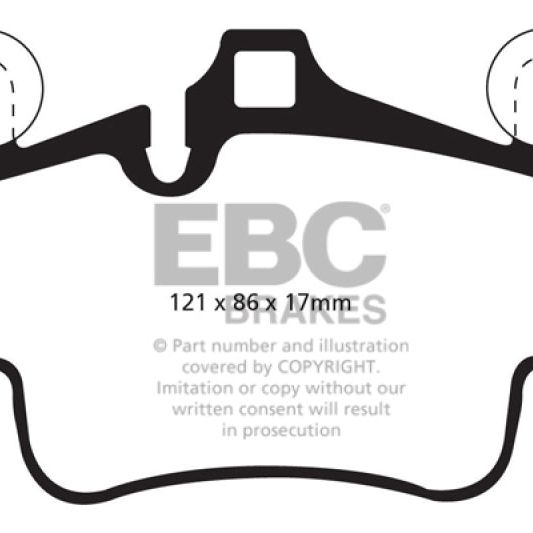 EBC 07-08 Porsche 911 (997) (Cast Iron Rotor only) 3.6 Carrera 2 Redstuff Front Brake Pads-Brake Pads - Performance-EBC-EBCDP32029C-SMINKpower Performance Parts