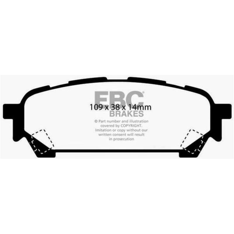 EBC 04-06 Saab 9-2X 2.0 Turbo Yellowstuff Rear Brake Pads-Brake Pads - Performance-EBC-EBCDP41687R-SMINKpower Performance Parts