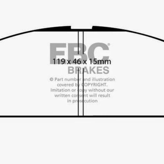 EBC 90-91 Toyota Celica 1.6 Yellowstuff Front Brake Pads-Brake Pads - Performance-EBC-EBCDP4453R-SMINKpower Performance Parts
