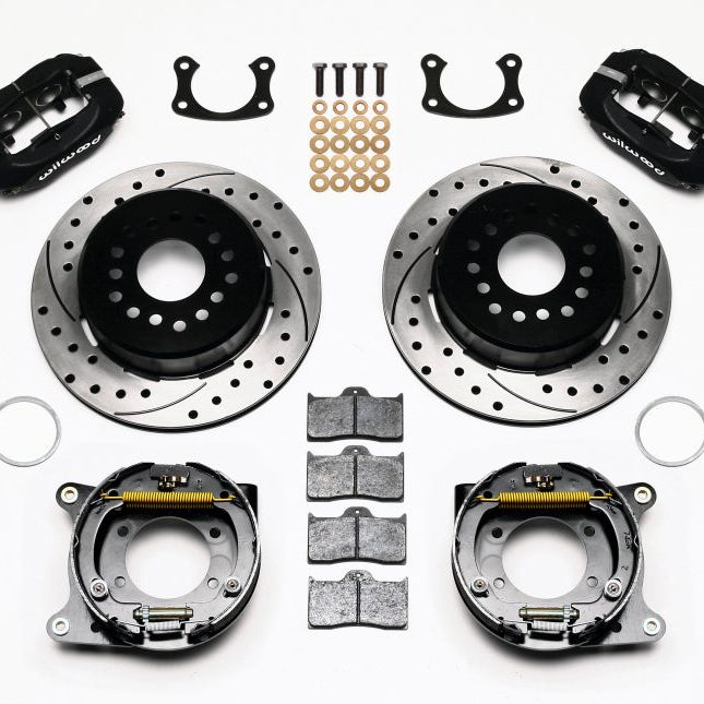 Wilwood Forged Dynalite P/S Park Brake Kit Drilled New Big Ford 2.50in Offset - wilwood-forged-dynalite-p-s-park-brake-kit-drilled-new-big-ford-2-50in-offset