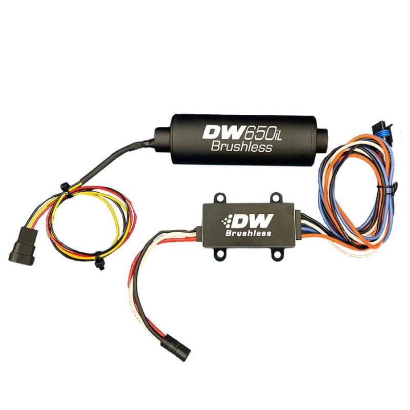 DeatschWerks DW650iL Series 650LPH In-Line External Fuel Pump w/ PWM Controller-Fuel Pumps-DeatschWerks-DWK9-650-C103-SMINKpower Performance Parts
