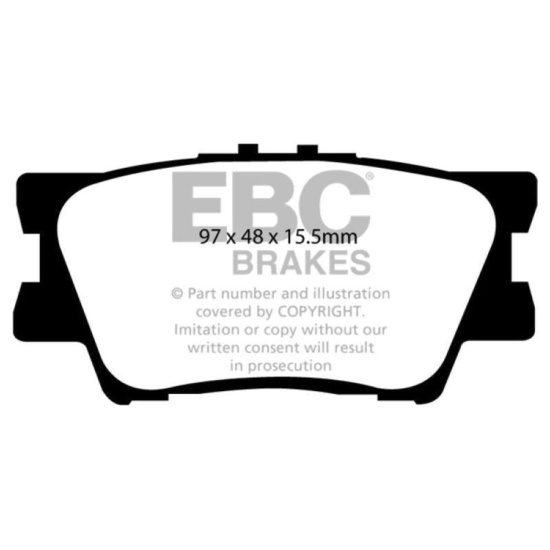 EBC 13+ Lexus ES300h 2.5 Hybrid Ultimax2 Rear Brake Pads-Brake Pads - OE-EBC-EBCUD1212-SMINKpower Performance Parts