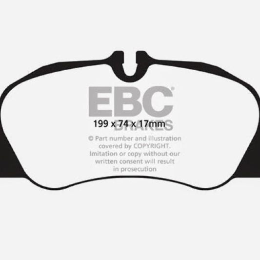 EBC 09-12 Porsche 911 (997) (Cast Iron Rotor only) 3.6 Carrera 2 Yellowstuff Front Brake Pads-Brake Pads - Performance-EBC-EBCDP42057R-SMINKpower Performance Parts