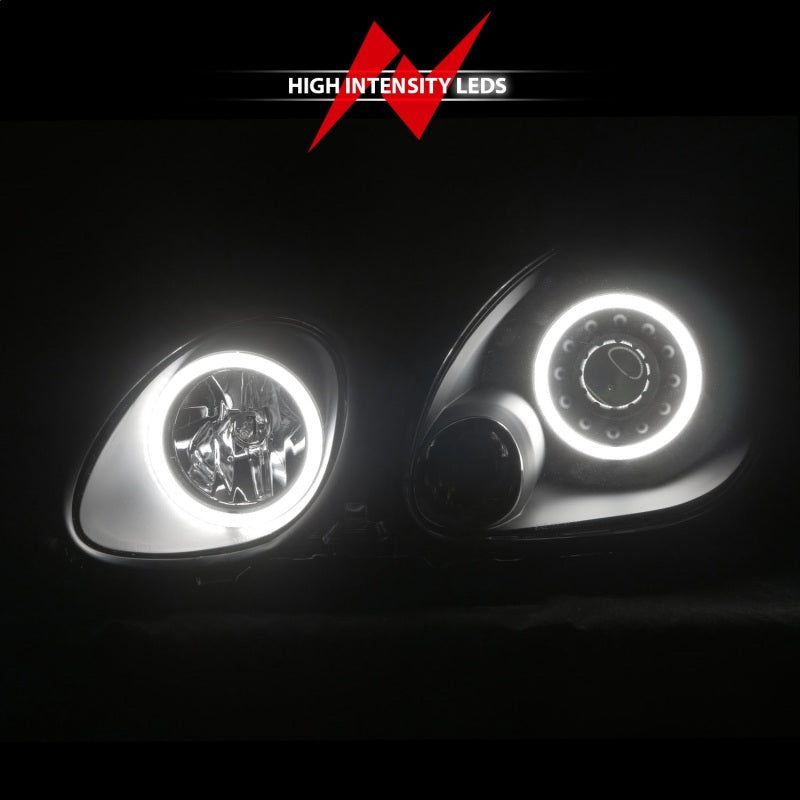 ANZO 1998-2005 Lexus Gs300 Projector Headlights w/ Halo Black-Headlights-ANZO-ANZ121144-SMINKpower Performance Parts