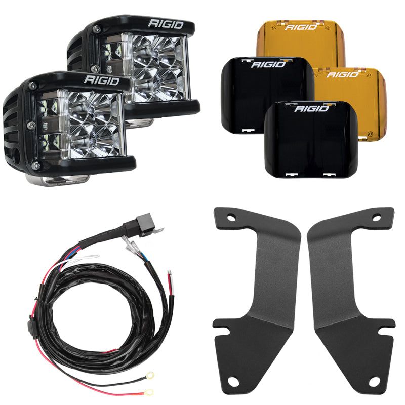 Rigid Industries 14-20 Toyota Tundra A-Pillar Light Kit (Includes D-SS Flood) - SMINKpower Performance Parts RIG46705 Rigid Industries