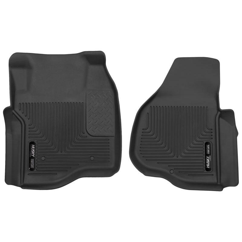 Husky Liners 11-12 Ford F250/F350/F450 Series Reg/Super/Crew Cab X-Act Contour Black Floor Liners-Floor Mats - Rubber-Husky Liners-HSL53301-SMINKpower Performance Parts