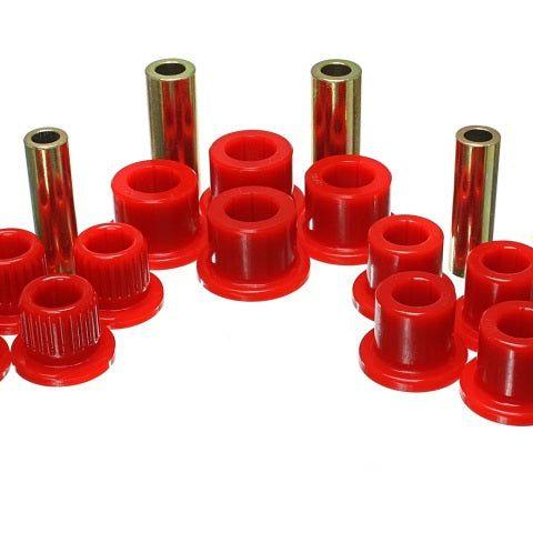 Energy Suspension 99-04 Ford F-350 2wd/F-250 SD 4wd/F-350 4wd Red Rear Leaf Spring Bushing Set-Bushing Kits-Energy Suspension-ENG4.2147R-SMINKpower Performance Parts