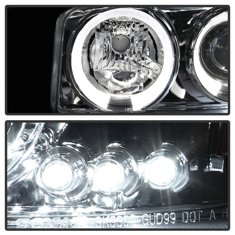 Spyder GMC Sierra 1500/2500/3500 99-06 Projector Headlights LED Halo LED Chrome PRO-YD-CDE00-HL-C-Headlights-SPYDER-SPY5009364-SMINKpower Performance Parts