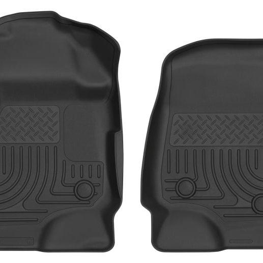 Husky Liners 2017 Ford F250 Crew Cab Vinyl X-Act Contour Black Floor Liners-Floor Mats - Rubber-Husky Liners-HSL52731-SMINKpower Performance Parts