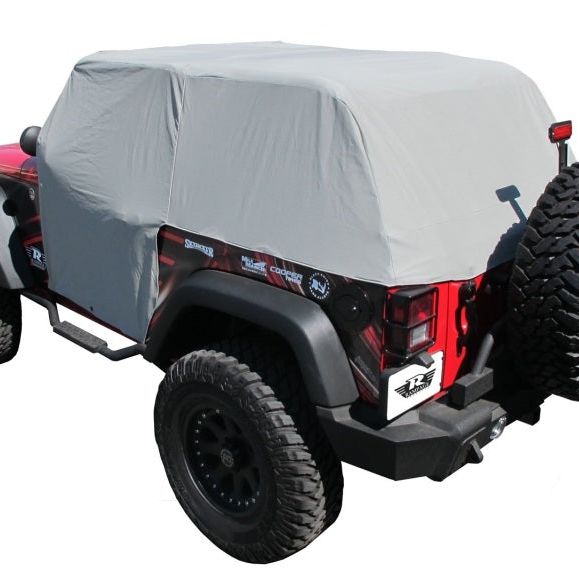 Rampage 2007-2018 Jeep Wrangler(JK) Cab Cover With Door Flaps - Grey-Car Covers-Rampage-RAM1163-SMINKpower Performance Parts
