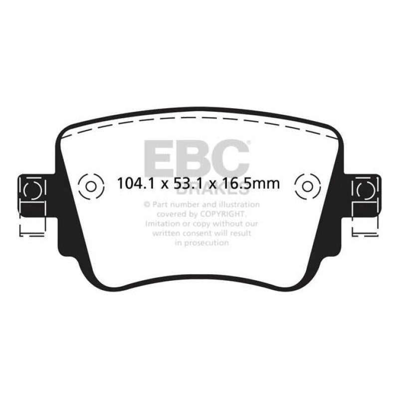 EBC 15-21 Volkswagen GTi 2.0 Turbo Greenstuff Rear Brake Pads-Brake Pads - Performance-EBC-EBCDP22201-SMINKpower Performance Parts