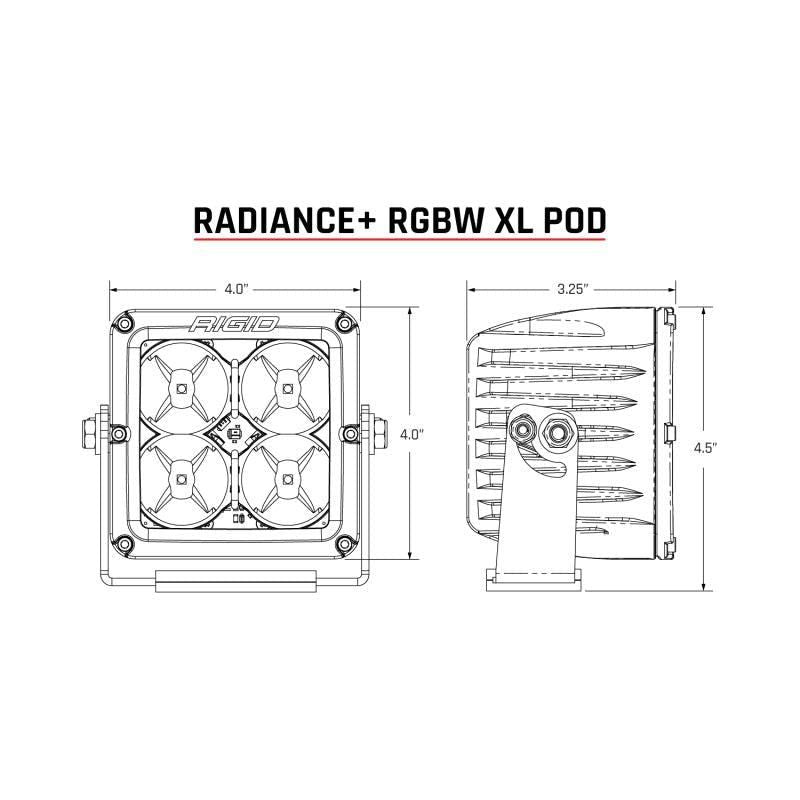 Rigid Industries Radiance+ Pod XL RGBW - Pair - SMINKpower Performance Parts RIG322053 Rigid Industries