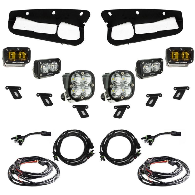 Baja Designs 21-22 Ford Bronco w/Steel Bumper S2 SAE Pro Fog Pocket Light Kit - Amber - SMINKpower Performance Parts BAJ448179 Baja Designs