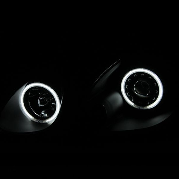 ANZO 1998-2005 Lexus Gs300 Projector Headlights w/ Halo Black-Headlights-ANZO-ANZ121144-SMINKpower Performance Parts