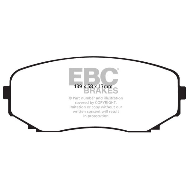 EBC 11-14 Ford Edge 2.0 Turbo Redstuff Front Brake Pads-Brake Pads - Performance-EBC-EBCDP31794C-SMINKpower Performance Parts