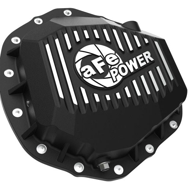 aFe 2020 Chevrolet Silverado 2500 HD Rear Differential Cover Black ; Pro Series w/ Machined Fins - SMINKpower Performance Parts AFE46-71260B aFe