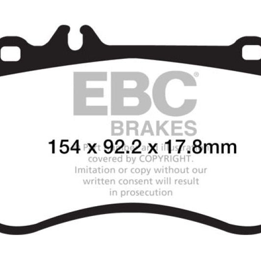 EBC 10-11 Mercedes-Benz CL550 5.5 AMG Sport Pkg Redstuff Front Brake Pads - SMINKpower Performance Parts EBCDP32138C EBC