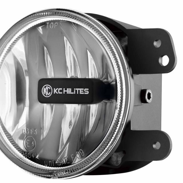 KC HiLiTES 10-18 Jeep JK 4in. Gravity G4 LED Light 10w SAE/ECE Clear Fog Beam (Single) - SMINKpower Performance Parts KCL1497 KC HiLiTES
