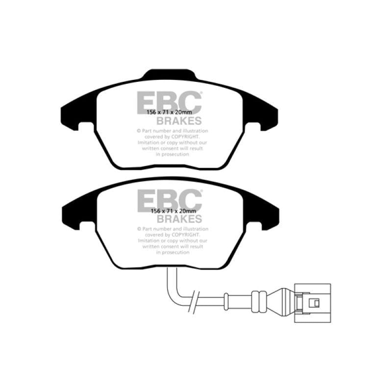 EBC 06-13 Audi A3 2.0 Turbo (Girling rear caliper) Yellowstuff Front Brake Pads-Brake Pads - Performance-EBC-EBCDP41517R-SMINKpower Performance Parts