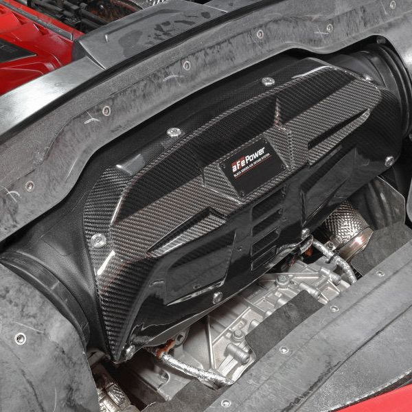aFe Black Series Carbon Fiber Pro 5R Air Intake System 2020 Chevrolet Corvette C8 V8 6.2L - SMINKpower Performance Parts AFE58-10007R aFe