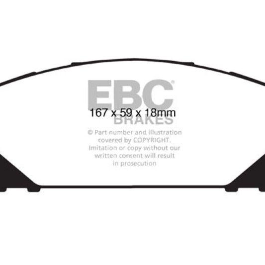 EBC 10+ Lexus RX350 3.5 (Japan) Greenstuff Front Brake Pads-Brake Pads - Performance-EBC-EBCDP61837-SMINKpower Performance Parts