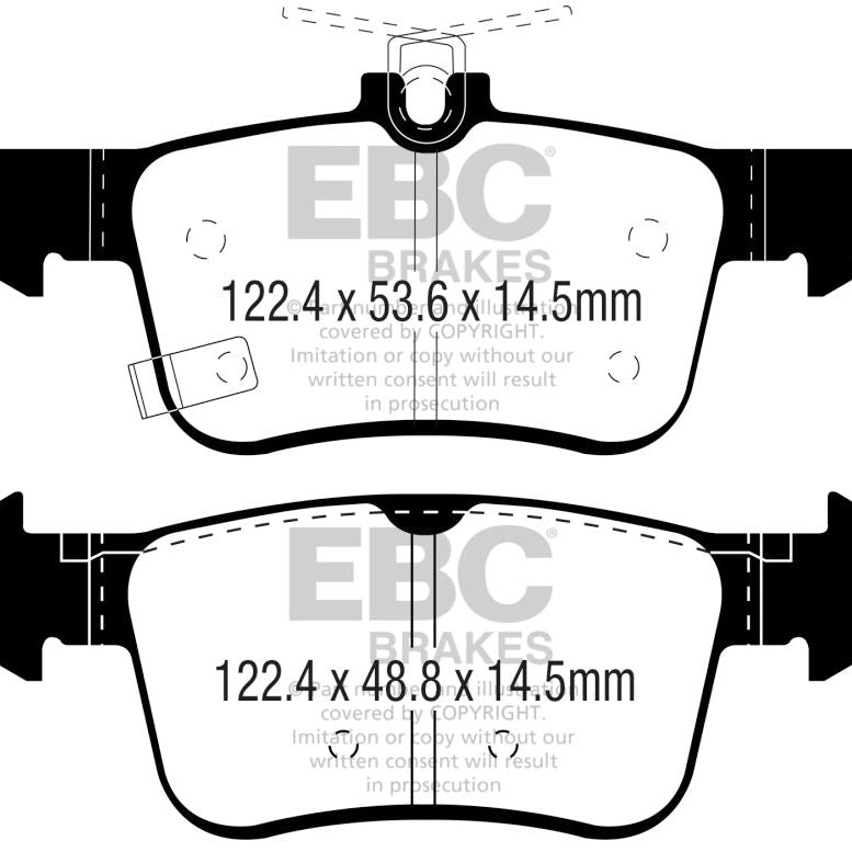 EBC 2016+ Honda Civic Coupe 1.5L Turbo Greenstuff Rear Brake Pads-Brake Pads - Performance-EBC-EBCDP22301-SMINKpower Performance Parts