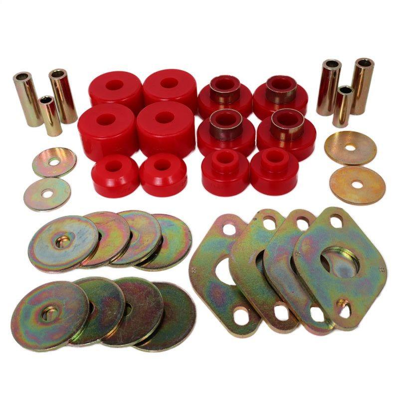 Energy Suspension Body Mount Set-Reg Access & Dbl Cab - Red-Bushing Kits-Energy Suspension-ENG8.4109R-SMINKpower Performance Parts