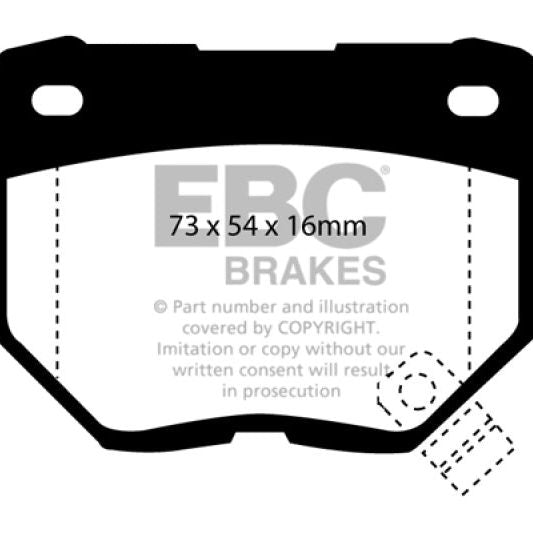 EBC 89-95 Nissan Skyline (R32) 2.6 Twin Turbo GT-R Redstuff Rear Brake Pads-Brake Pads - Performance-EBC-EBCDP3826C-SMINKpower Performance Parts