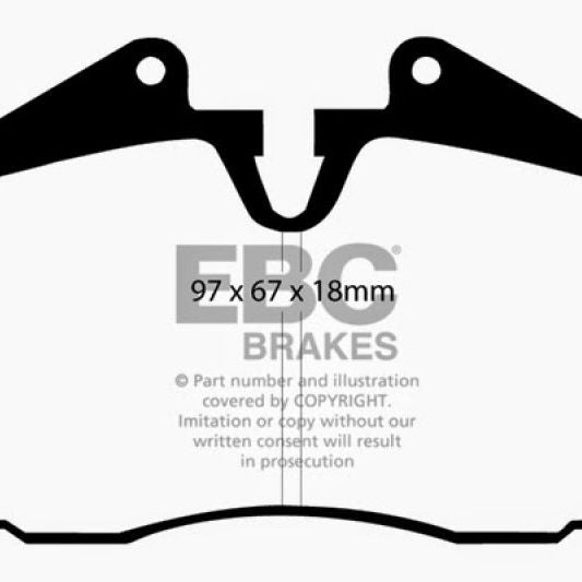 EBC 89-95 Ferrari 348 3.4 Redstuff Front/Rear Brake Pads (Axle Set Only)-Brake Pads - Performance-EBC-EBCDP3612C-SMINKpower Performance Parts