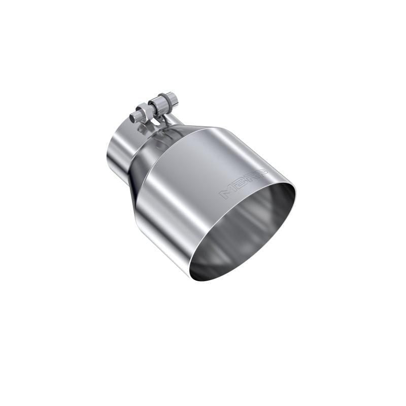 MBRP Universal T304 Stainless Steel Tip, 3in ID / 5in OD Out / 6.5in Length / Angle Cut Single Wall - SMINKpower Performance Parts MBRPT5184 MBRP