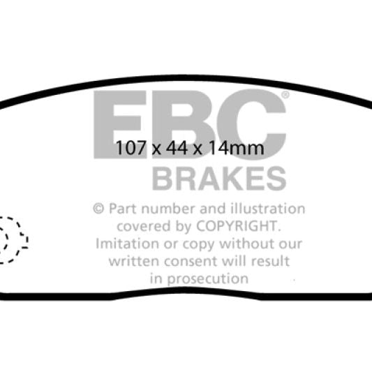 EBC 02-03 Infiniti G20 2.0 Yellowstuff Rear Brake Pads-Brake Pads - Performance-EBC-EBCDP41691R-SMINKpower Performance Parts