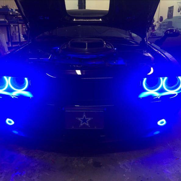 Oracle 15-21 Dodge Challenger Waterproof LED Fog Light Halo Kit - ColorSHIFT - SMINKpower Performance Parts ORL1236-333 ORACLE Lighting