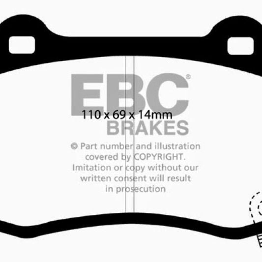 EBC 15+ Cadillac CTS 3.6 Twin Turbo Redstuff Rear Brake Pads-Brake Pads - Performance-EBC-EBCDP31788C-SMINKpower Performance Parts