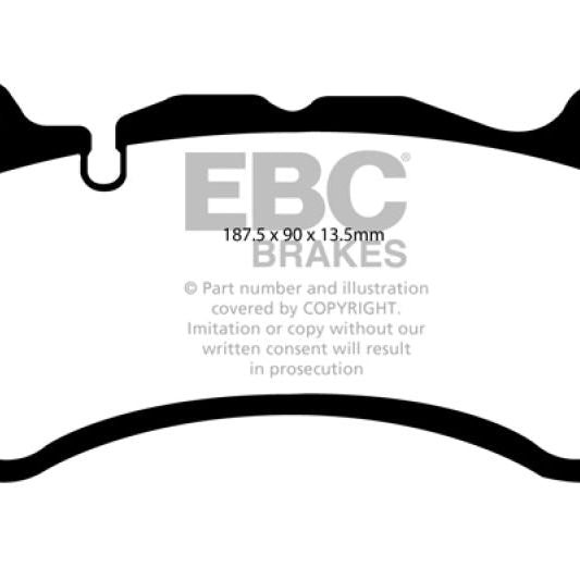 EBC 12+ Maserati Quattroporte 3.8 Twin Turbo Yellowstuff Front Brake Pads-Brake Pads - Performance-EBC-EBCDP41939R-SMINKpower Performance Parts