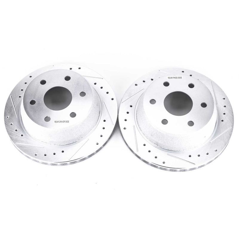 Power Stop 02-06 Cadillac Escalade Rear Evolution Drilled & Slotted Rotors - Pair - SMINKpower Performance Parts PSBAR8645XPR PowerStop