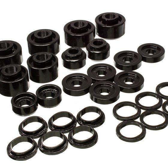 Energy Suspension 99-07 Ford F-250/F-350 SD 2/4WD Crew Cab Body Mount Set - Black-Bushing Kits-Energy Suspension-ENG4.4120G-SMINKpower Performance Parts