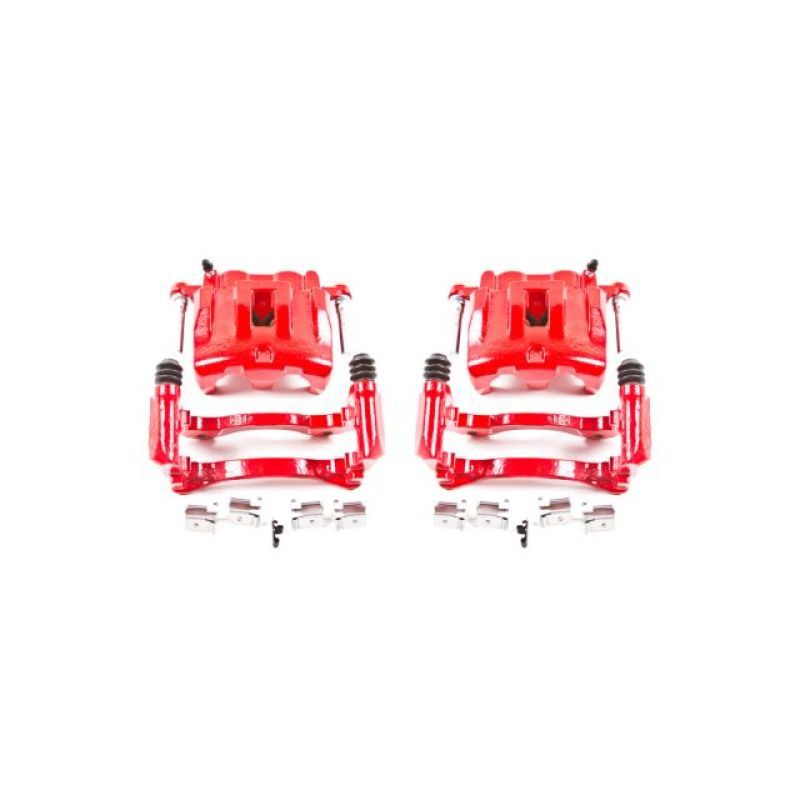 Power Stop 99-04 Jeep Grand Cherokee Front Red Calipers w/Brackets - Pair - SMINKpower Performance Parts PSBS4826 PowerStop