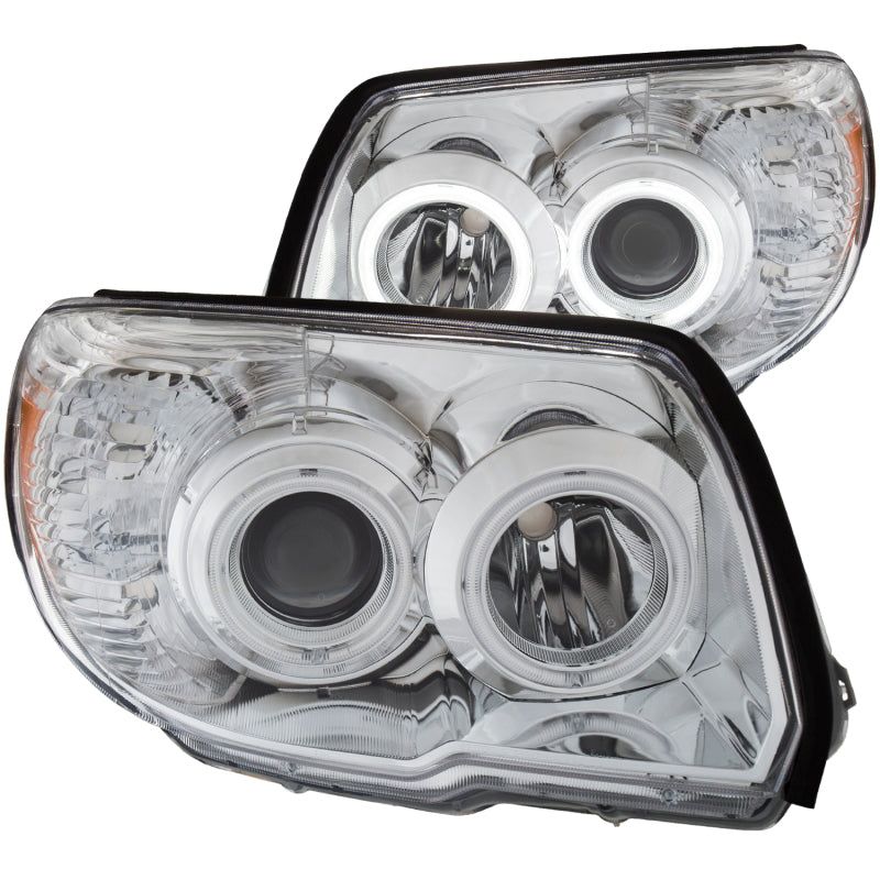 ANZO 2006-2009 Toyota 4Runner Projector Headlights w/ Halo Chrome-Headlights-ANZO-ANZ111321-SMINKpower Performance Parts