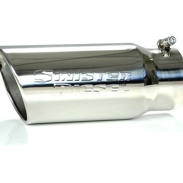 Sinister Diesel Universal Polished 304 Stainless Steel Exhaust Tip (5in to 6in)-Tips-Sinister Diesel-SINSD-5-6-POL-SMINKpower Performance Parts