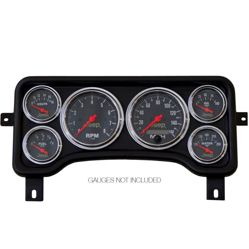 Autometer Jeep TJ/XJ Direct Fit Dash Panel 6 Gauge 3 3/8in x2 / 2 1/16in x4 - autometer-jeep-tj-xj-direct-fit-dash-panel-6-gauge-3-3-8in-x2-2-1-16in-x4