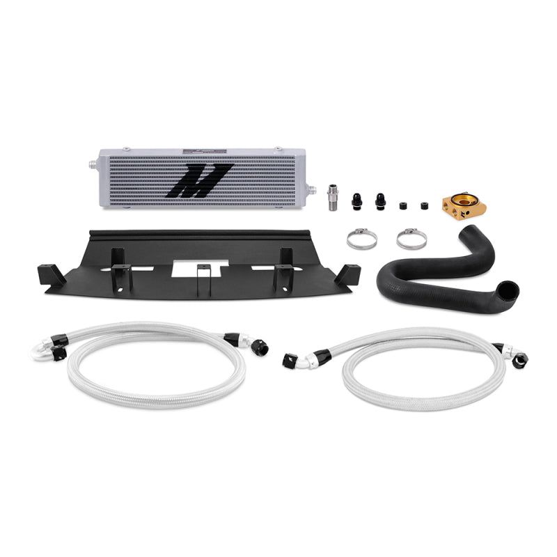Mishimoto 2018+ Ford Mustang GT Thermostatic Oil Cooler Kit - Silver-Oil Coolers-Mishimoto-MISMMOC-MUS8-18T-SMINKpower Performance Parts