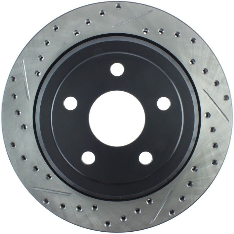 StopTech Slotted & Drilled Sport Brake Rotor 11-17 Jeep Grand Cherokee (Excludes SRT8)-Brake Rotors - Slot & Drilled-Stoptech-STO127.58007R-SMINKpower Performance Parts