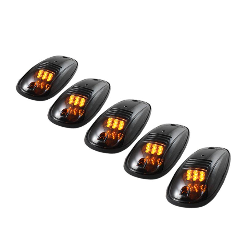 Xtune 5 pcs Roof Cab Marker Parking Running Lights Smoked ACC-011-Sidemarkers & Indicators-SPYDER-SPY5028198-SMINKpower Performance Parts
