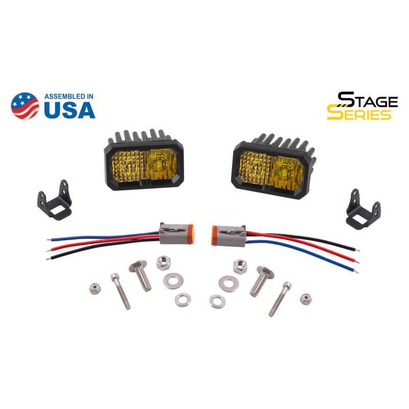 Diode Dynamics Stage Series 2 In LED Pod Sport - Yellow Combo Standard ABL (Pair) - SMINKpower Performance Parts DIODD6391P Diode Dynamics