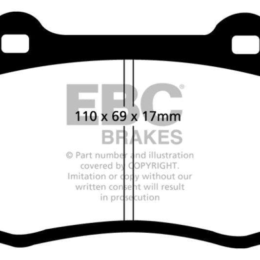 EBC 92-00 Dodge Viper 8.0 Yellowstuff Front Brake Pads-Brake Pads - Performance-EBC-EBCDP41031R-SMINKpower Performance Parts